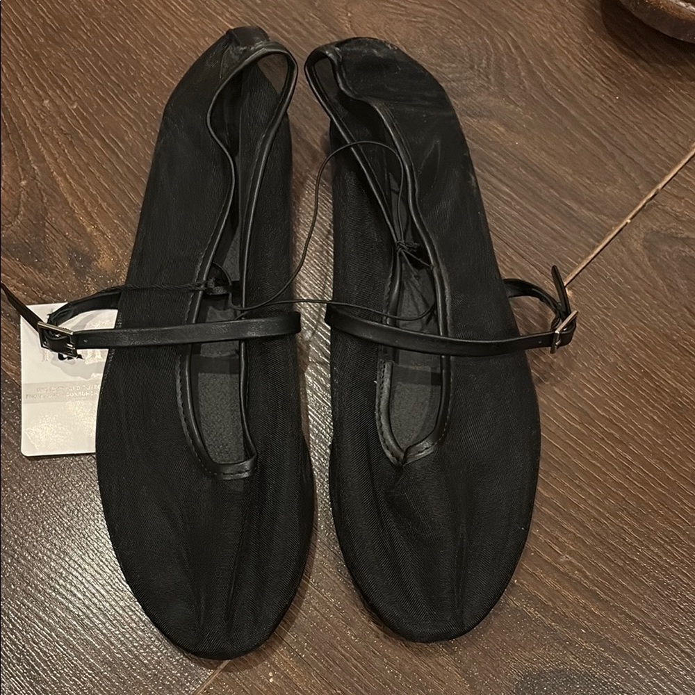 Black Women's Ballet Flats mesh 39